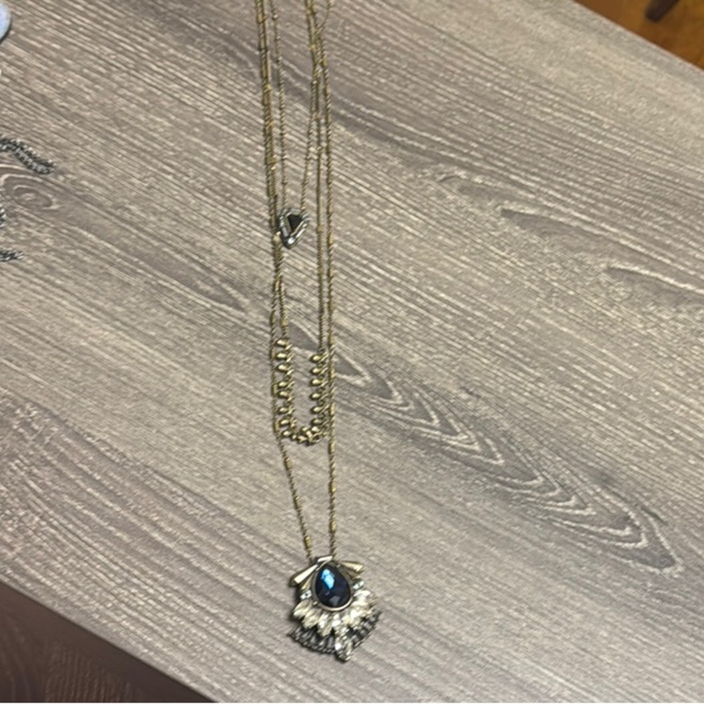 Chloe + Isabel Gold and Blue Pendant Necklace